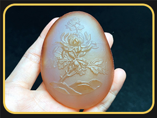 享刻K20瑪瑙隨形玉石機(jī)雕案例_翡翠雕刻機(jī)廠家